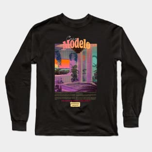 Vaporwave interior retro advert Long Sleeve T-Shirt